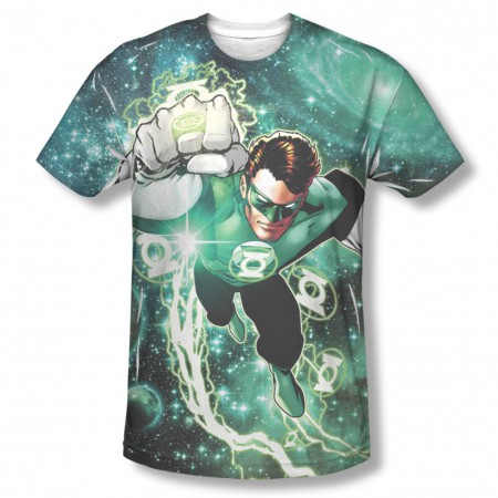 Green Lantern Men's Green Sublimation Galactic Hal T-Shirt
