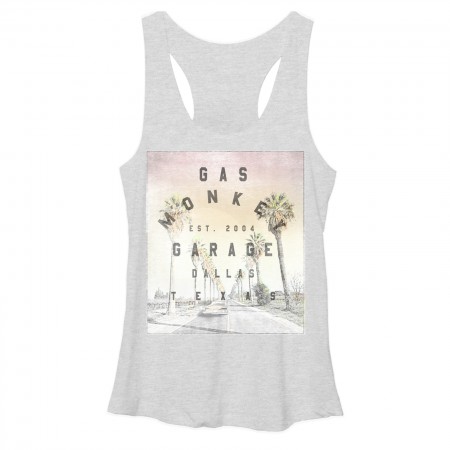 Gas Monkey Garage Sunset Gray Juniors Tank Top