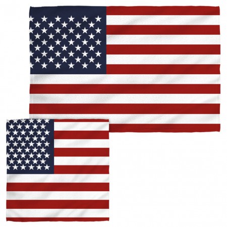 Patriotic American Flag Hand and Face Towel Combo