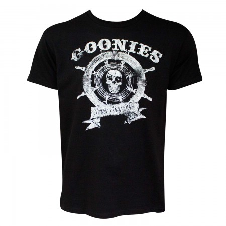 Goonies Men's Black Wheel Logo T-Shirt