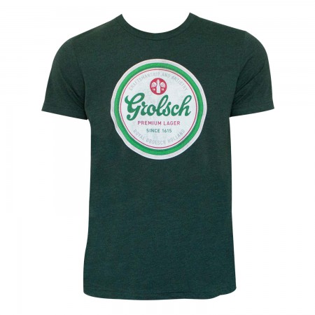 Grolsch Beer Cap Logo Green Tee Shirt