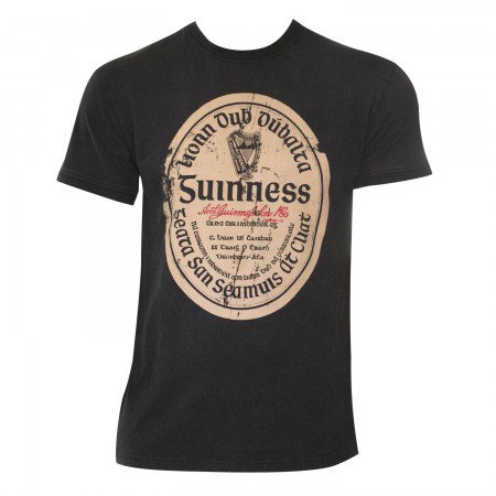 Guinness Distressed Gaelic Label Tee Shirt