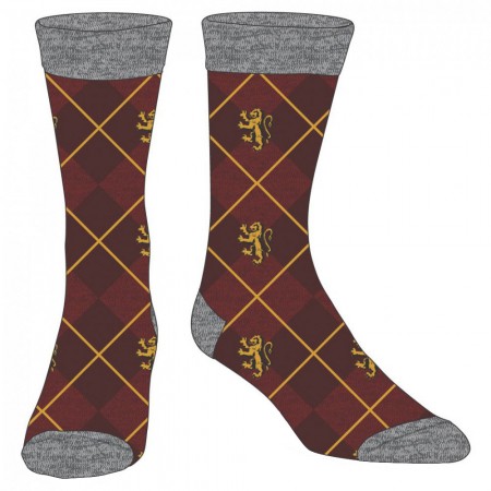 Harry Potter Maroon Argyle Gryffindor Dress Socks