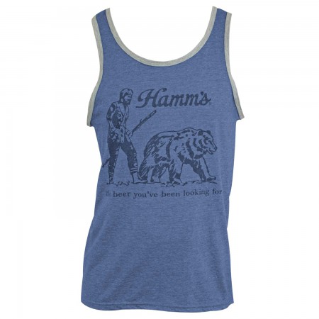Hamm's Bear Men's Blue Tank Top