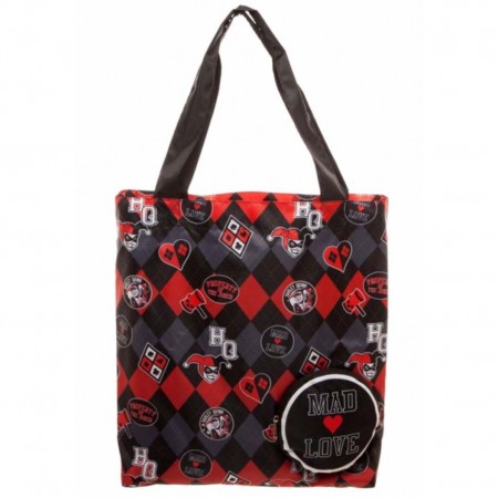 Harley Quinn Black Mad Love Tote Bag