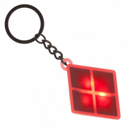 Harley Quinn Flashing Logo Keychain