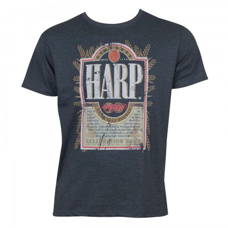 Harp Distressed Label Tee Shirt