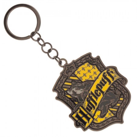 Harry Potter Hufflepuff House Crest Metal Keychain