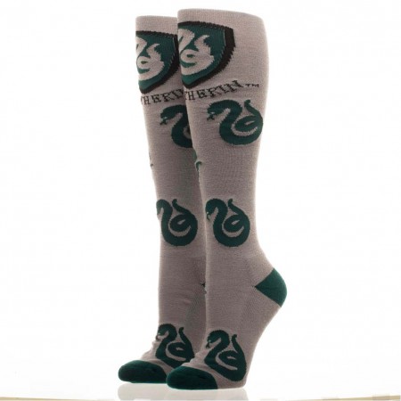 Harry Potter Women's Gray Knee High Slytherin Socks