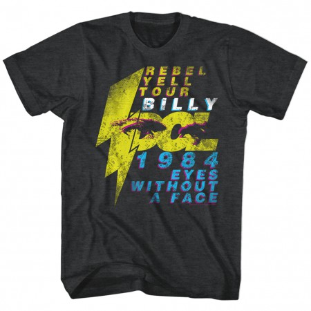 Billy Idol Eyeballs Mens Gray T-Shirt