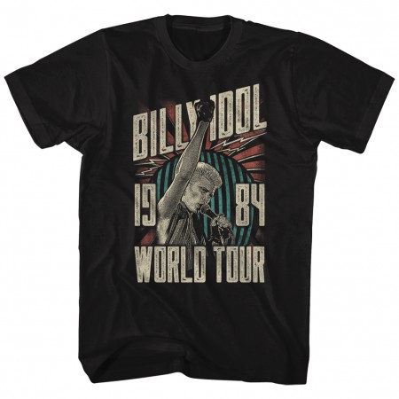 Billy Idol World Tour Mens Black T-Shirt