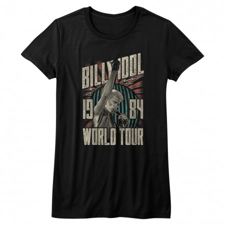 Billy Idol World Tour Womens Black T-Shirt