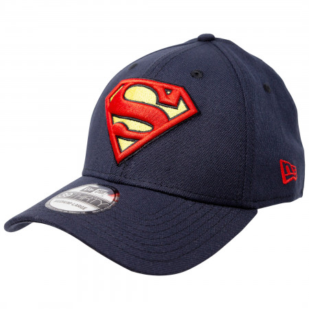 Superman Classic Symbol on Navy New Era 39Thirty Flex Fit Hat