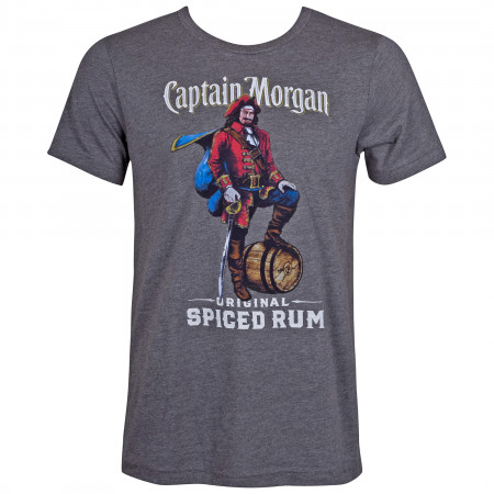 Captain Morgan Spiced Rum Grey Tee Shirt