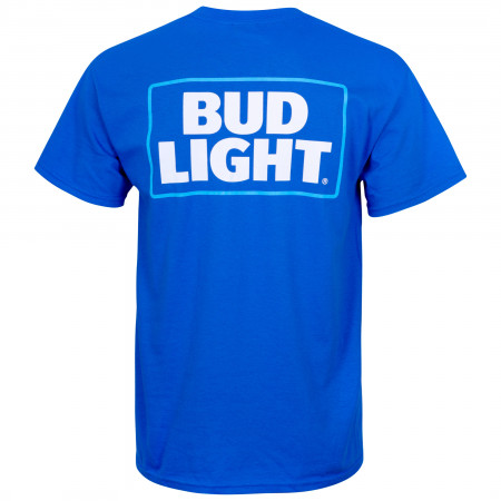 Bud Light Modern Logo Blue Pocket Tee Shirt
