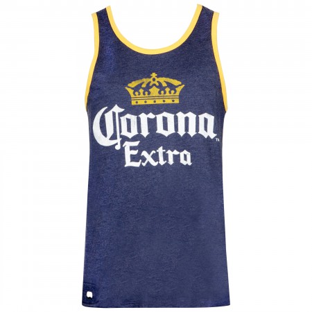 Corona Extra Men's Dark Blue Pop Top Bottle Opener Tank Top