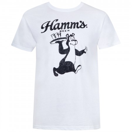 Hamm's Bear Waiter White Tee Shirt
