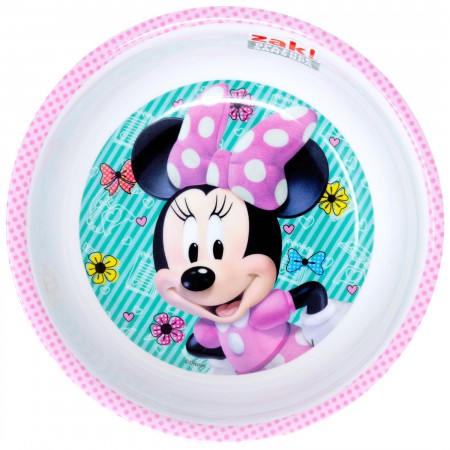 Minnie Mouse White And Pink Plastic Bowl