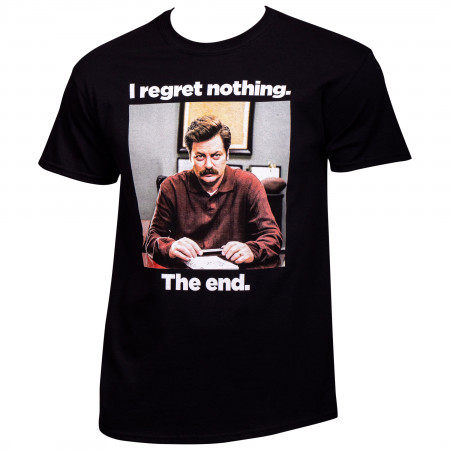 Parks and Recreation Ron Swanson I Regret Nothing T-Shirt