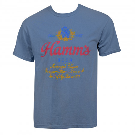 Hamm's Beer Logo Vintage Garment Wash T-Shirt