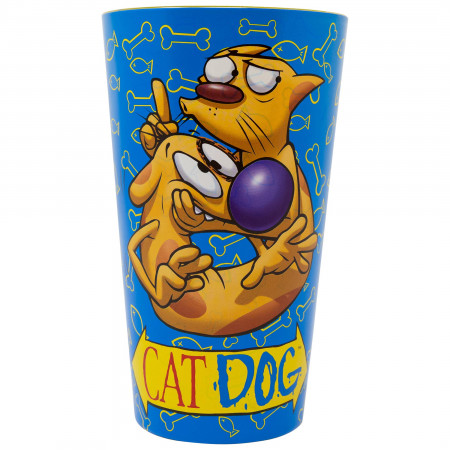 Cat Dog Blue Pint Glass