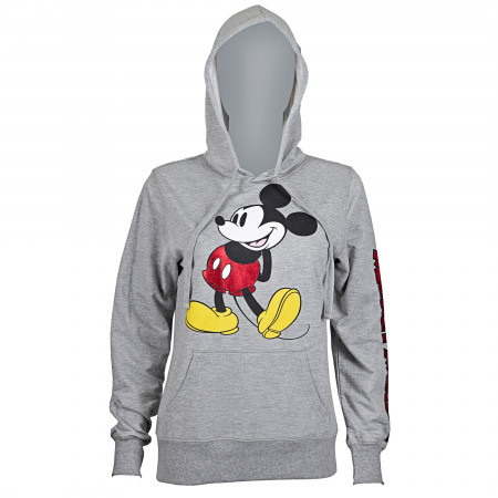 Mickey Mouse Women's Red Foil Hoodie