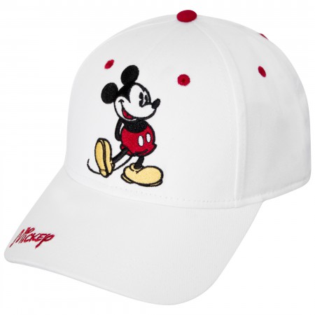 Mickey Mouse Pose White Dad Hat