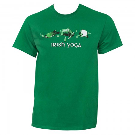Irish Yoga St. Patrick's Day Green Graphic Tee Shirt