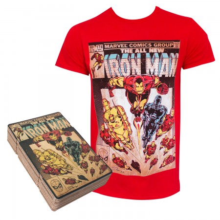 Iron Man Men's Red Corrugated Boxed T-Shirt