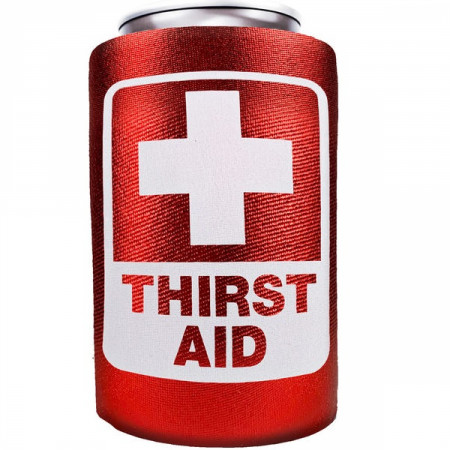 Thirst Aid Metallic Finish Can Cooler