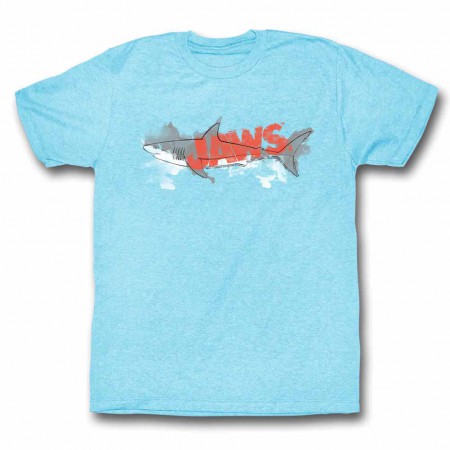Jaws Watermark Blue TShirt