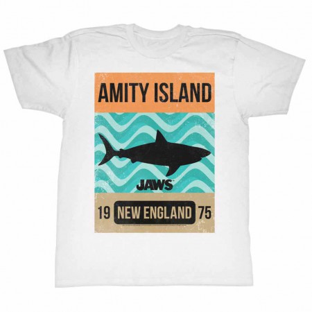 Jaws Waves White TShirt
