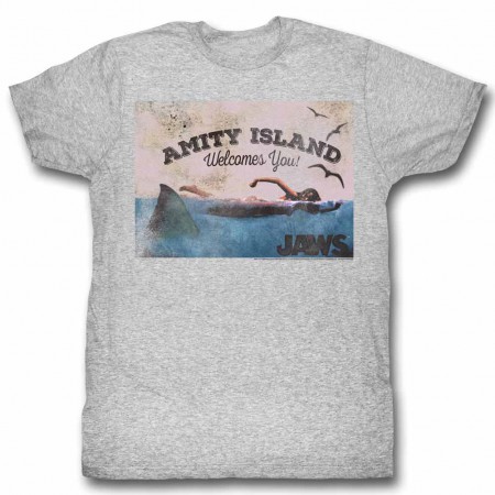 Jaws Welcome Gray TShirt