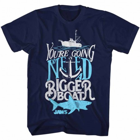Jaws Typography Blue TShirt
