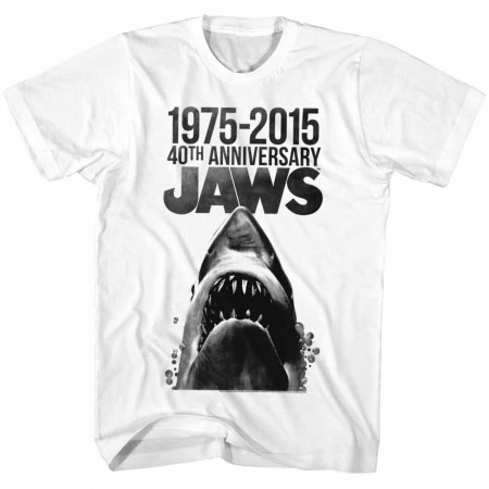 Jaws 40 Years White TShirt