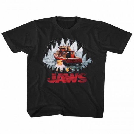 Jaws Mouth Pov Black TShirt