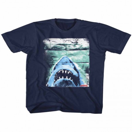 Jaws Folded Poster Blue TShirt
