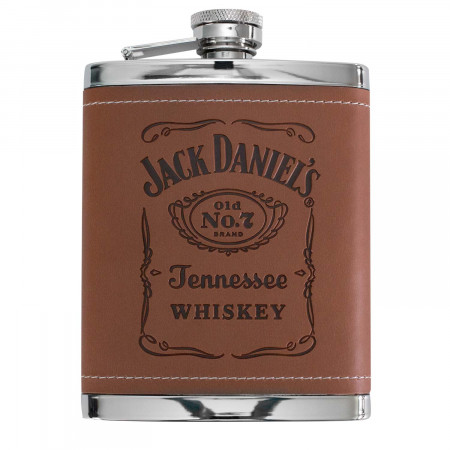 Jack Daniels Brown Leather Flask