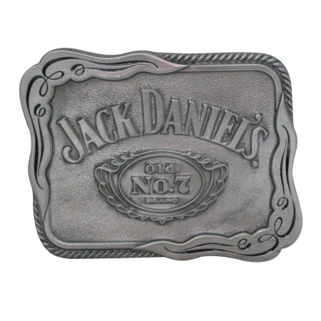 Jack Daniels Silver Scroll Belt Buckle
