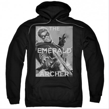 Green Arrow The Emerald Archer Black Pullover Hoodie