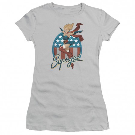 Superman Supergirl Gray Juniors T-Shirt