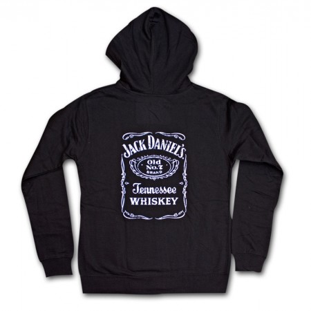 Jack Daniel's Classic Label Juniors Black Hoodie Sweatshirt