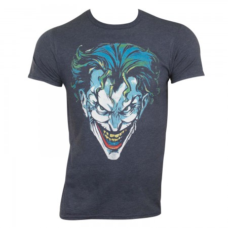 Joker Men's Heather Blue Scowl T-Shirt