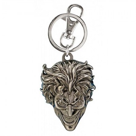 The Joker Silver Pewter Keychain