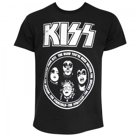 KISS Crest Logo Black Tee Shirt