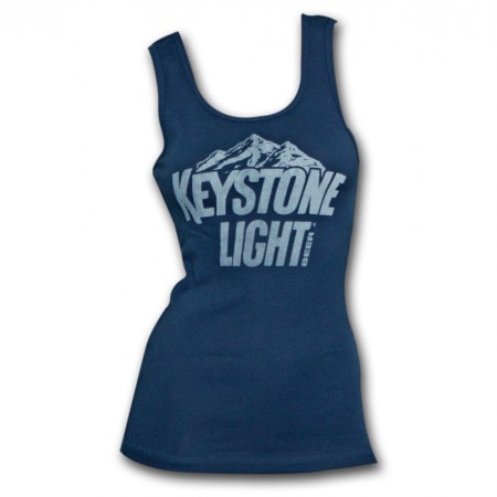 Keystone Light Logo Navy Blue Womens Graphic Tank Top