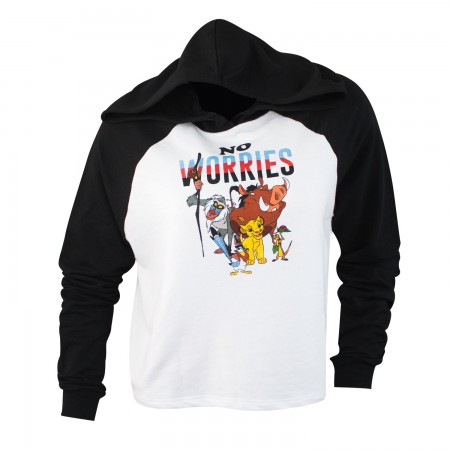 Lion King Ladies No Worries Crop Top Hoodie