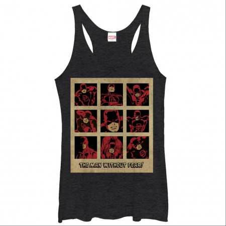 Daredevil Vintage Black Heather Juniors Tank Top