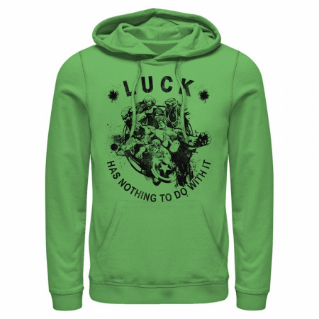 Avengers Luck Has Nothing To Do With It Green Hoodie