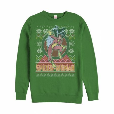 Spider-Woman Ugly Christmas Sweatshirt